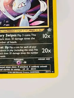 Sneasel Neo Genesis set Pokemon Card 25/111 Excellent Condition - Image 4