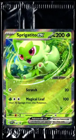 Pokemon TCG Sprigatito ex SVP 087 2024 Scarlet & Violet Sealed Black Star Promo - Image 1