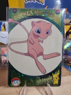 1999 Vintage Pocket Monsters Vending Prism - Mew Stamped #331 - Pikachu Togepi - Image 2