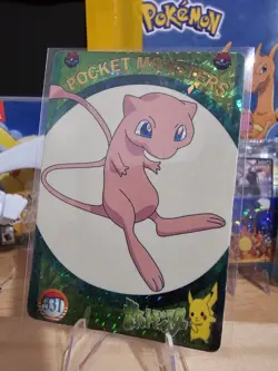 1999 Vintage Pocket Monsters Vending Prism - Mew Stamped #331 - Pikachu Togepi - Image 3