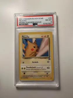 Pokemon Pikachu TCG Black Star Promo #26 2001 Snap PSA 8 - Image 1