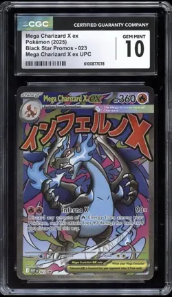 Pokemon Mega Charizard X EX Black Star Promo 023 CGC 10 GEM MINT - Image 1