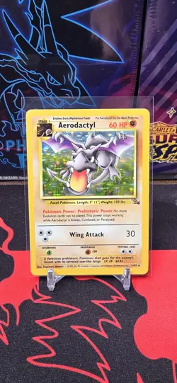 Pokemon Aerodactyl 1/62 Holo Fossil Unlimited NM - Image 1