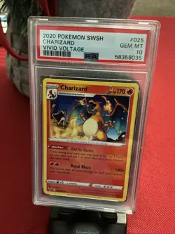 GEM MINT! 2020 POKEMON 025/185 SWSH CHARIZARD VIVID VOLTAGE PSA 10 - Image 1