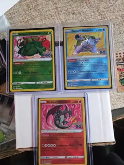 Pokemon GO - Radiant Charizard Blastoise Venusaur - 3 Pokemon Cards - NM/M - Image 1
