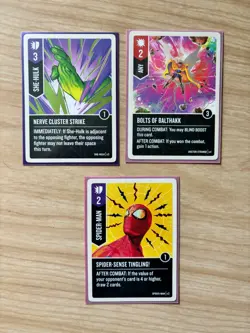 Unmatched Board Game Foil Cards - Marvel Brains and Brawn Set - Image 1