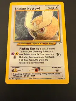 Pokemon Shining Holo Card - Shining Noctowl 110/105 (Neo Destiny) - Image 2