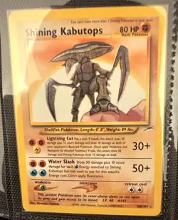 Pokemon Cards: Neo Destiny Secret Rare Holo: Shining Kabutops 108/105 - Image 1