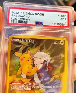 2022 Pokemon Lost Origin Full Art Holo Trainer Gallery #TG05 Pikachu PSA 9 Card - Image 3
