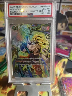 Dragon Ball Super Card Son Goku FB05-119 Alternate Art Secret Rare New Adventure - Image 1