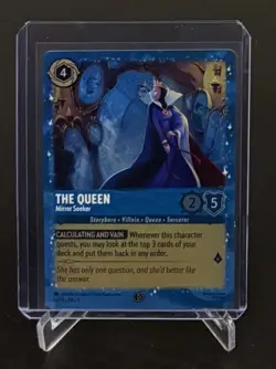 Disney Lorcana TCG The Queen Mirror Seeker Glimmer Foil Promo Costco 12/P3 Card - Image 1
