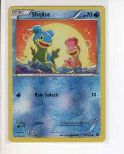 SHELLOS STEAM SIEGE SET REVERSE-HOLO FOIL POKEMON CARD 28/114 NM/M - Image 1