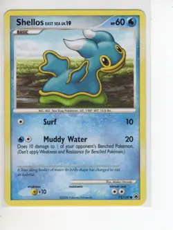 SHELLOS MAJESTIC DAWN SET POKEMON CARD 73/100 LP - Image 1