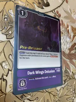 Digimon Card Game Pre-Release Dark Wings Delusion Foil BT14-099 Blast Ace - Image 1
