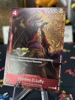 One Piece Card Game Monkey.D.Luffy P-007 Championship 2023 Promo English RARE!! - Image 4