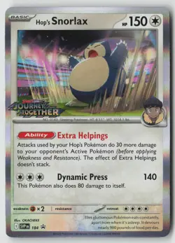 Hop's Snorlax - (Prerelease) Promo SV: Scarlet & Violet Promo Cards 184 NM - Image 1