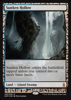 [1x] Sunken Hollow - Foil Near Mint, English Expedition Lands MTG Magic - Image 1
