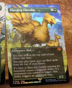 Traveling Chocobo (Borderless) (Chocobo Track Foil) Final Fantasy Foil, MTG NM - Image 1