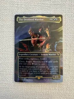 The Destined Warrior Borderless Foil R0443 Final Fantasy MTG NM - Image 1