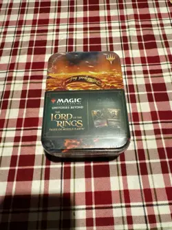 MAGIC THE GATHERING MTG LORD OF THE RINGS TALES OF MIDDLE EARTH SEALED TIN RING - Image 1