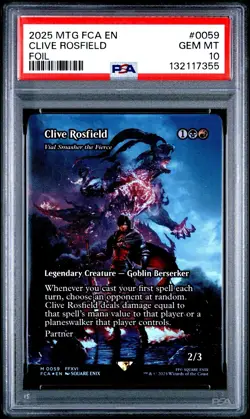 2025 MTG Final Fantasy CLIVE ROSFIELD #0059 * Through The Ages FOIL * PSA 10 - Image 1