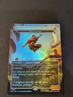 Aang, Ascendant Airbender Serra Ascendant Secret Lair Avatar Rainbow Foil - Image 1
