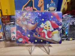 1999 Vintage Pocket Monsters Vending Prism - Santa Pikachu Reindeer Eevee #355 - Image 1