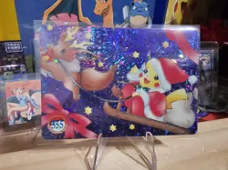 1999 Vintage Pocket Monsters Vending Prism - Santa Pikachu Reindeer Eevee #355 - Image 2
