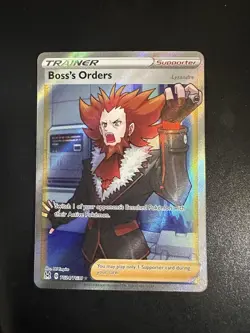 Boss's Orders TG24/TG30 Pokemon Lost Origin Trainer Gallery Full Art Holo Damage - Image 1