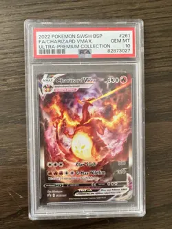 CHARIZARD VMAX PSA 10 2022 POKEMON SWSH BLACK STAR PROMOS #SWSH261 ULTRA PREMIUM - Image 1