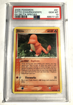 2005 Pokemon EX Delta Species Ditto (Charmander) #61/113 PSA 10 - Image 1