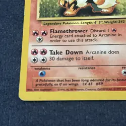 Pokemon TCG WoTC Arcanine 023/102 Base Set Vintage Rare Lightly Played LP - Image 4