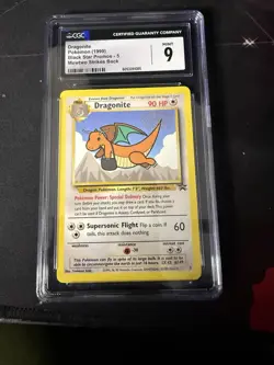 1999 Pokemon the First Movie Black Star Promo #5 Dragonite - Image 1