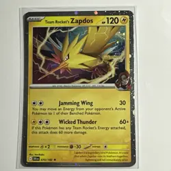 Team Rocket’s Zapdos 070/182 (Cosmos) Holo Destined Rivals DRI Pokemon TCG NM - Image 1