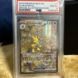 2023 POKEMON MEW EN-151 SPECIAL ILLUSTRATION RARE #201 ALAKAZAM EX PSA 10 - Image 1