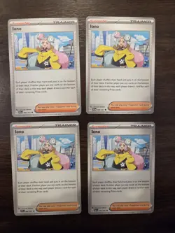 1 Playset - 4x Iono 080/091 Paldean Fates (PAF) - NM Pokemon TCG - Image 1