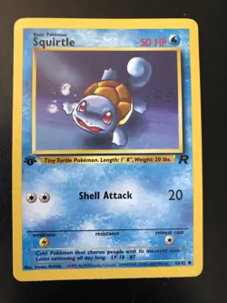 Pokemon TCG Squirtle Team Rocket 68 Regular 1st Edition Common - Image 1