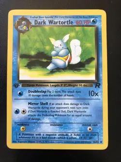 Pokemon TCG Dark Wartortle Team Rocket 46 Regular 1st Edition Uncommon - Image 1