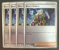 Boss's Orders 114/132 Reverse Holo Uncommon MEG Pokemon TCG Playset NM x4 - Image 1