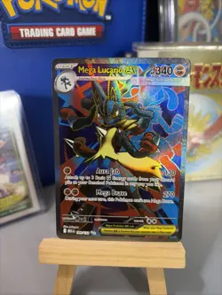 Mega Lucario ex 160/132 Full Art Pokemon Mega Evolution + Alakazam 009 Promo - Image 1