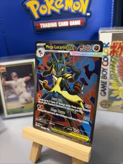 Mega Lucario ex 160/132 Full Art Pokemon Mega Evolution + Alakazam 009 Promo - Image 2