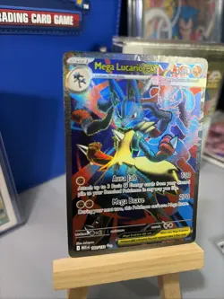Mega Lucario ex 160/132 Full Art Pokemon Mega Evolution + Alakazam 009 Promo - Image 3