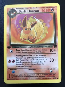 Pokemon TCG Dark Flareon Team Rocket 35 Regular 1st Edition Uncommon - Image 1