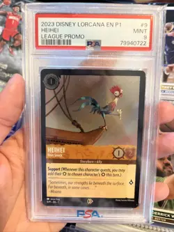 Disney Lorcana Epic League Promo Card #9 Heihei 2023, PSA 9 - Image 1