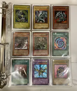 Yugioh Vintage 19 Foil Card Binder Lot Dark Magician Blue-Eyes White Dragon LOB - Image 1