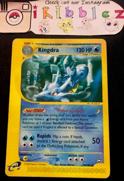 Kingdra 19/147 HP Non-Holo Rare Aquapolis Pokemon Card. Free Tracked Shipping! - Image 1
