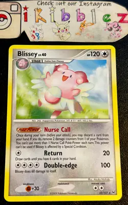 Blissey 22/127 LP Non Holo Rare Platinum Pokemon Card! - Image 1