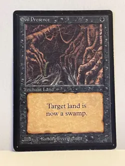 Evil Presence Beta LP/MP MTG Magic the Gathering b - Image 1