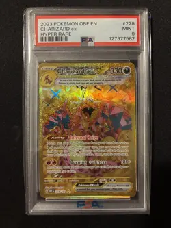 Pokemon TCG Charizard EX Obsidian Flames Holo Hyper Rare Card PSA 9 - Image 1
