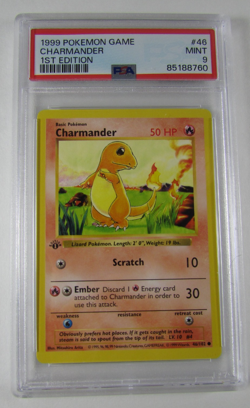 1999 Pokemon Game CHARMANDER 1st Edition 46/102 PSA 9 MINT - Image 1